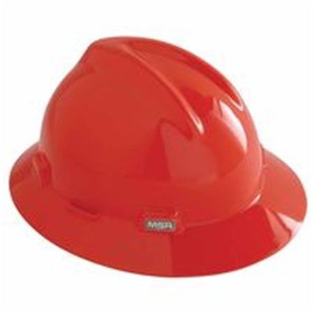 MSA SAFETY Msa 454-496075 V-Gard Hat Orange With Fas-Trac Suspension 454-496075